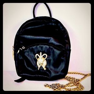 EUC Rare Laurel Dewitt Black & Gold Mini Backpack